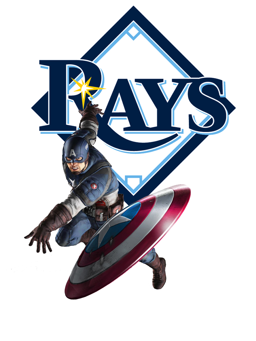 Tampa Bay Rays Captain America Logo vinyl decal